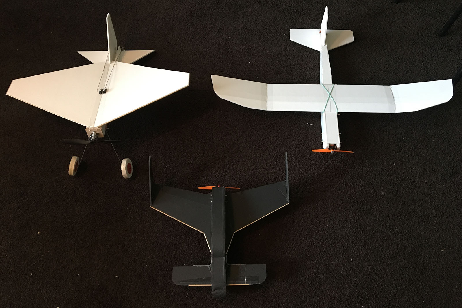 Three foam planes